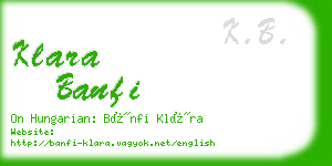 klara banfi business card